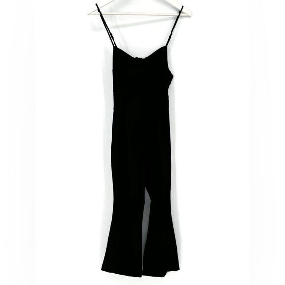 LITA by Ciara x Revolve Tie Front Jumpsuit Cut Out Black V-Neck Sleeveless NWT - Picture 5 of 10